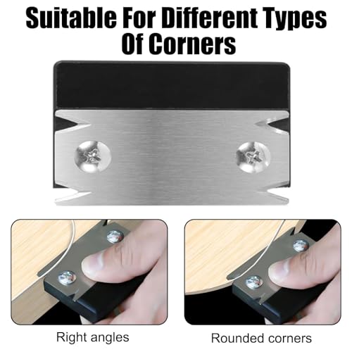 Kantenhobel Holz, Furnierkantenschneider Mit 1 Ersatzklinge,Kantenschneider Umleimer Mit Kasten, Tragbarer Handhobel Für Holz,PVC und ABS (Schwarz)