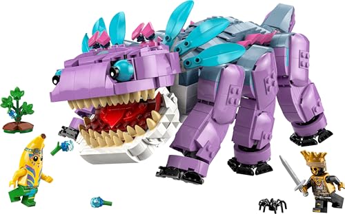 LEGO Fortnite Klombo Gaming Spielzeug - Spielset mit Minifiguren - Dinofigur mit Inselabenteuer-Schali und ORO auf Klombos Rücken - Gamer Geschenk für Jungen, Mädchen und Fans ab 10 Jahren - 77077