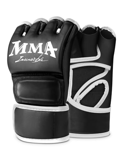 NZQXJXZ Gants de Boxe MMA, Gant de Boxe pour Adultes et Adolescents, Mitaines de Boxe d’Entraînement avec Bande Réglable, Gants MMA Sparring pour Hommes et Femmes