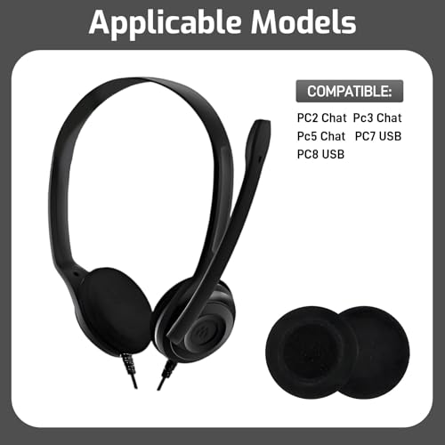Nevoluxer 6 Paar Ersatz-Ohrpolster kompatibel für Sennheiser Kopfhörer, Weiche Schaumstoff-Pads für Sennheiser Earbuds Ersatz für PC 2/PC 3/PC 5/PC 7 USB/PC 8 USB X 2 Headset