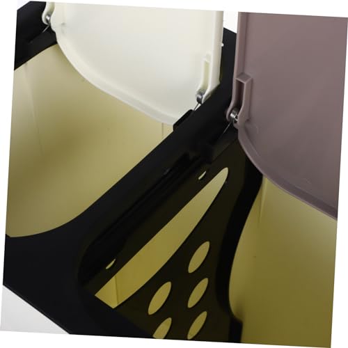 Caneca de basura dual para cocina beige 33x28.7x20.7 cm miniatura 6