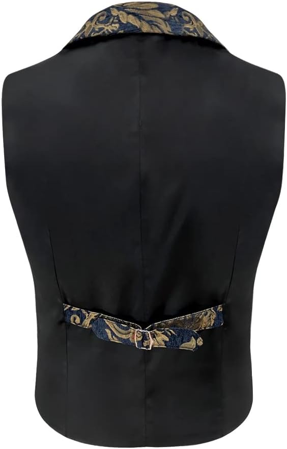 Mens Victorian Gothic Suit Vest Steampunk Waistcoat - Image 3