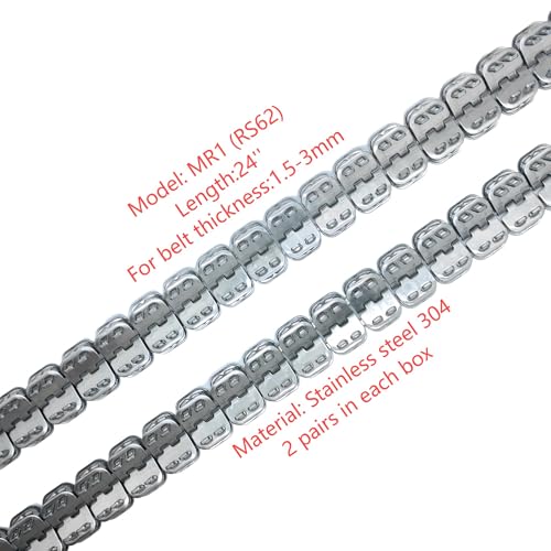 24’’ stainless steel Conveyor belt fasteners with hinge pin 2 pairs in a box, industrial belt staple lacing (Belt thickness 1.5-3mm) - Thumbnail 4