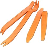 【Fácil de usar】Herramienta de desmontaje de instalación con diseño ergonómico, fácil de sostener en la mano y alcanzar las esquinas inaccesibles, lo que facilita la extracción de las fijaciones de los tapicerías, molduras y bujes de rueda. Facilita la extracción de los tapicerías, clips de tornillo, tapicerías y fijaciones de tu vehículo y permite hacerlo sin dolor. Ahorra tiempo.