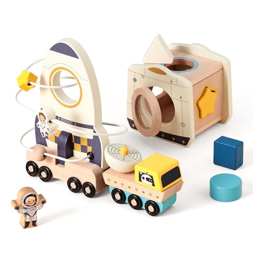Cube de motricité bébé en bois OESSUF lot de 3 jouets Montessori 1 an