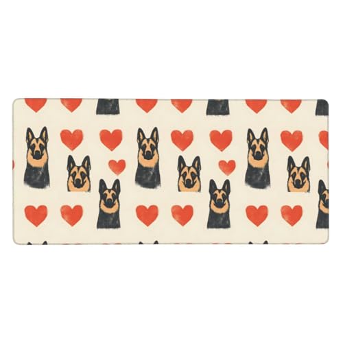 Tapis de souris grand format berger allemand idée cadeau pour passionné informatique