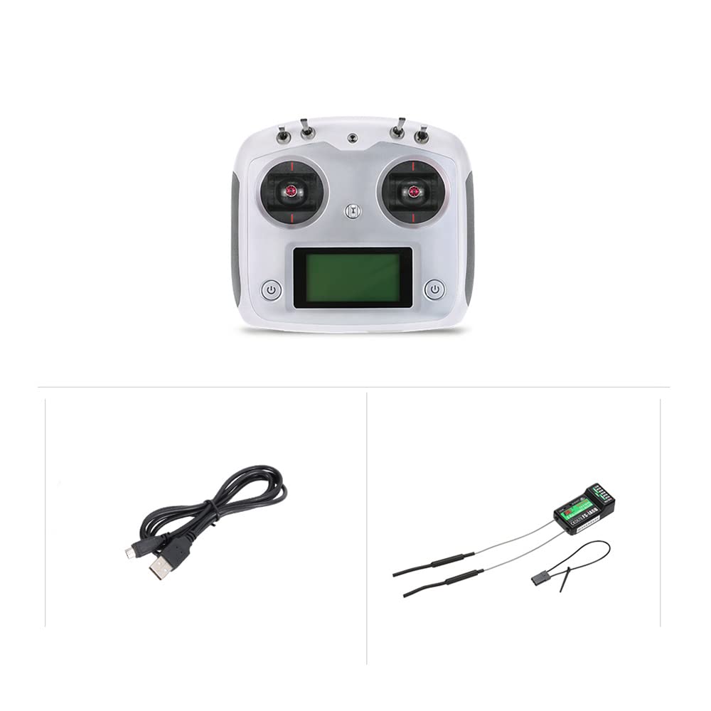 Matybobe Ricevitore Flysky FS-iA10B 2.4G 10CH Per Trasmettitori FS-i6, FS-i6X, FS-i10 - AFHDS 2A, Antenna Doppia, PWM/PPM/i.bus/s.bus - 2