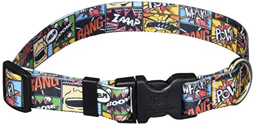 Image of Yellow Dog Design Vintage Comic Strip Dog Collar - Size Medium 14 inch - 20 inch (1 inch Wide)