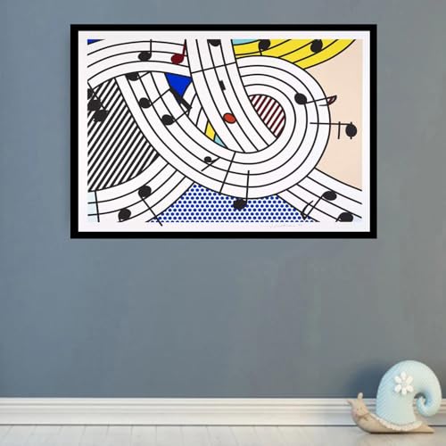 Cuadro póster de Roy Lichtenstein de alta fidelidad, lienzos a color de 70x50cm para salón 2