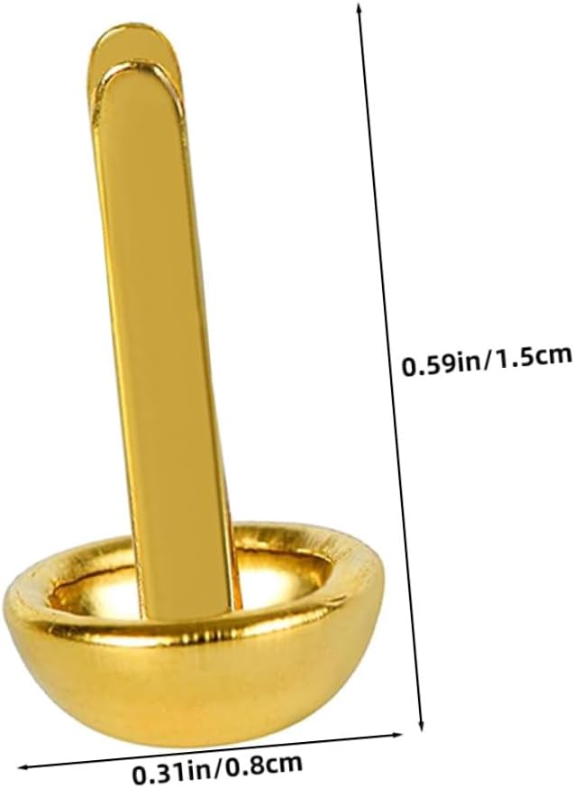 HAKIDZEL 300pcs Round Paper Fasteners with Smooth Rounded Heads for Scrapbooking and DIY Crafts Reliable Brads for Paper Crafting and School Projects Decorative Gold Metal Two-Prong