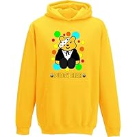 Pudsey Hoodie Children Bear Pullover Charity Top, Unisex Adults Kids Hood Top(XXL, Yellow)