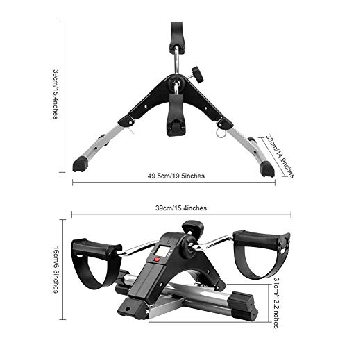Pedal Exercisers Mini para brazos y piernas con monitor LCD miniatura 4