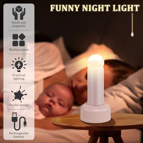 Lámpara de noche divertida recargable 1200mAh miniatura 4