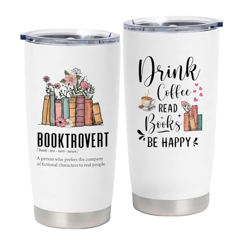 Leseogye Regalos para amantes de los libros para mujeres, vaso para amantes de los libros, taza de acero inoxidable para gusanos de biblioteca, vaso de 20 onzas