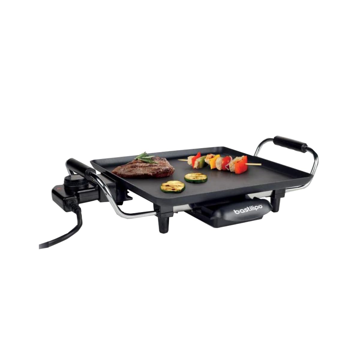 Bastilipo VFT-1500, Vulcano Fast Table Chef, Grillbrett, 1500 W, 28 x 28 cm, Antihaft-Oberfläche.