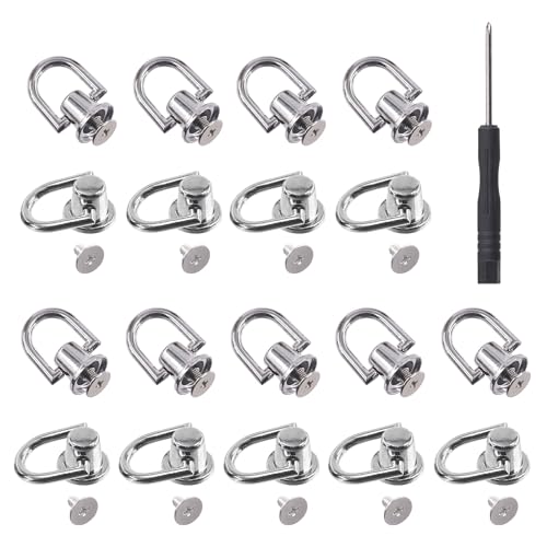 Rivets en D avec outils de pose Keadic argent 0.62 pouce anti-rouille