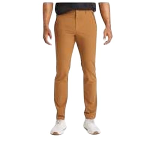 New All in Motion Mens Water Repellant Reflective Detail Athletic Pants Brown