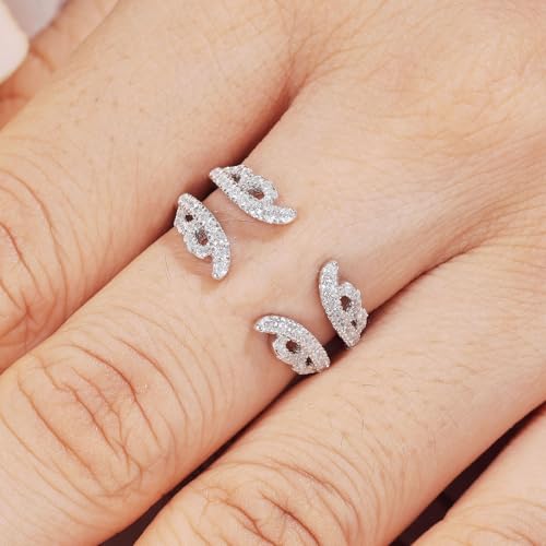 Ring Enhancer for Engagement Rings Vintage Guard Wrap Wedding Band for Women 925 Sterling Silver AAAAA Cz Size 5-103