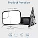ECCPP Towing Mirrors fit 02-08 for Dodge for Ram 1500 03-09 for Dodge for Ram 2500 3500 Pickup Truck Power Heated Tow Folding Side View Black Mirror Pair Set Right Passenger and Left Driver Side