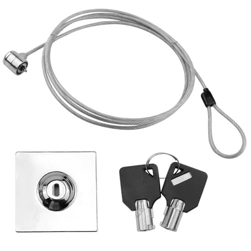 Câble Antivol à Clé avec 2 Clés pour PC, Ordinateur Portable, Smartphone et Tablette,Câble Antivol PC Portable Câble de Sécurité,Serrure de Sécurité...
