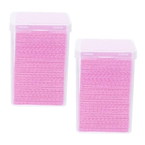 SOESFOUFU Eyelash Glue 400pcs Glue Cleaning Pads Nail Polish Pads Ideal for Extensions
