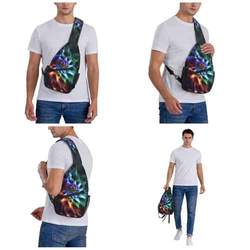 Bolso cruzado deportivo para pecho Abstract Flower miniatura 2