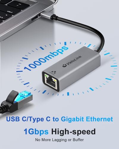 Image of USB C to Ethernet Adapter,Ethernet to USB,TypeC to RJ45 for Nintendo Switch 2,Gigabit Ethernet Adapter, LAN Network for Laptop, MacBook,Chromebook,Surface, Desktop,PC and More (USB C POART)