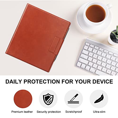 VOVIPO Custodia in carta digitale universale da 10,2 pollici, copertina per libro ultra sottile e leggera con protezione Cornor compatibile con Kindle Scribe 10.2/BOOX Note Air 2/Air 2 Plus 10.3-Brown - Image 5