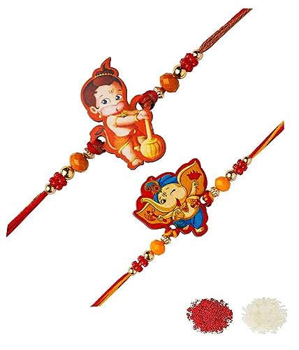 Image of Bhavika Enterprises Kids Bheem & Ganeesh Ji Rakhi for Brother and littlebrothers | (Set Of 2)
