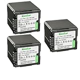Kastar 3-Pack VW-VBG260 Battery Replacement for Panasonic VW-VBG070, VW-VBG130, VW-VBG130-K, VW-VBG130PPK, VW-VBG260, VW-VBG260-K, VW-VBG260PPK, DMW-BLA13, DMW-BLA13A, DMW-BLA13AE Battery