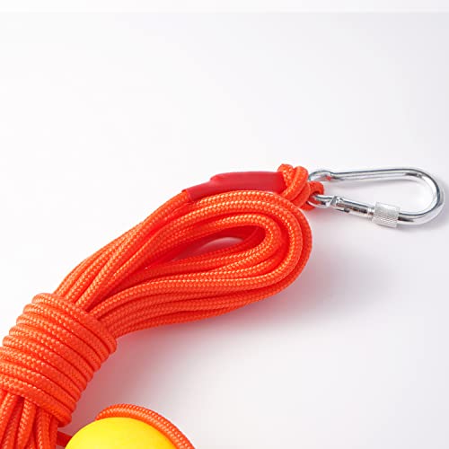 Mcktbry 32Ft Marine Rope Tow Line, Buoy Ball Float Leash & Stainless Steel Hook For Fishing Drift Anchors System Drift Anchor Rope-Kayaking Drift Anchor Kayak Throw Line With Eva Buoy Steel Clip #TOP7