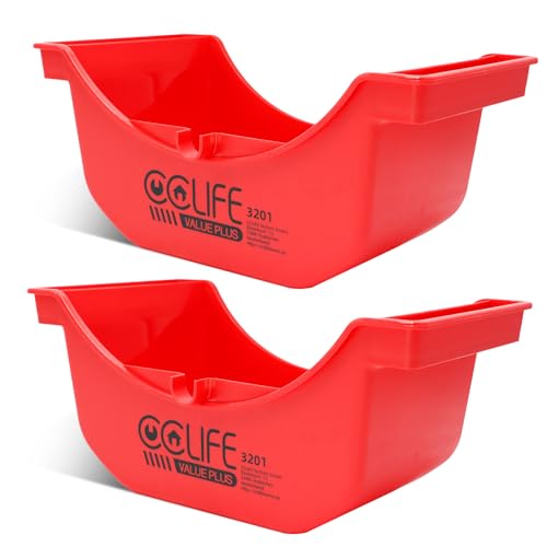 CCLIFE Bac de Récupération d'Huile pour Poids-Lourds 2,5L, 2 Pièces avec Goulotte de Vidange Latérale, Récipient Portable pour Vidange d'Huile