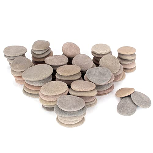 [About 92 Pcs - 100 Pcs](18 Pounds) River Rocks,Flat Rocks,Painting Stones,2"-3.3" Painting Rocks,Naturally Stones,Arts Rocks,Craft Rocks,Diy Rocks #TOP7