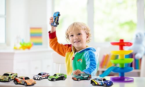 4.2" Toy Cars Metal Race Cars Vehicles 9 Pack, Pull Back Cars Toys for Boys, Girls, Toddlers, Kids 2,3,4,5,6,7 Years Old, Party Favors, Teacher Reward Prizes, Boy Birthday Gifts