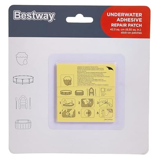 Bestway 62091 - Kit De Reparación Parche Adhesivo Extra Fuertes Para Uso Bajo El Agua Para Hinchables Y Piscinas Desmontables Paquete 10 Unidades 6,35X6,35 Cm