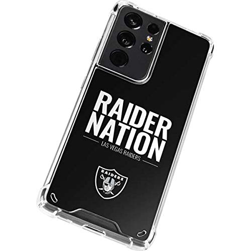 Skinit Clear Phone Case Compatible with Galaxy S21 Ultra 5G - Officially Licensed NFL Las Vegas Raiders Team Motto Design