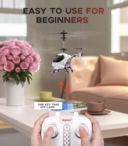 Image of SYMA RC Helicopter,Remote Control Helicopter for Kids Airplanes with Altitude Hold, 3.5 Channel, Gyro Stabilizer, Remoter Aircraft Helicopter Toys for 8-12 Boys Girls as a Gift Indoor White