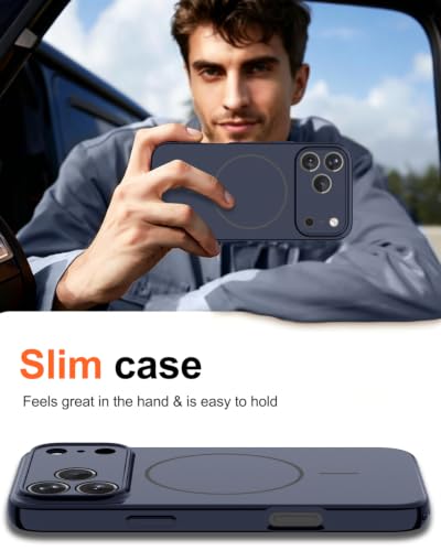 Image of Magnetic for iPhone 16 Pro Case,Shockproof Matte Cover,Deep Blue