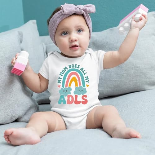 Cute Baby Printed Romper Mom Does All My ADLs Personalized Baby Funny Bodysuit Baby Shower Caring Mom Sweatshirt2
