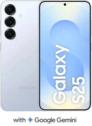 Image of Samsung Galaxy S25 5G (ICY Blue, 12GB RAM, 128GB Storage) | Snapdragon 8 Elite for Galaxy Processor | 50MP + 10MP + 12MP Triple Camera | 12MP Front Camera | 6.2 inch Full HD+ Display | 4000mAh Battery
