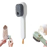 Liquid Adding Soft Fur Cleaning Brush, Multifunctional Shoe Brush without Liquid Box, Household Soft Fur Liquid Cleaning Shoe Brush, Long Handle Liquid Adding Cleaning Brush Clothes Cleaning Tools