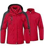 funktionsjacke 3 in 1 herren 3 in 1 Jacke --- Die wasserdichte outdoorjacke für Damen kombiniert eine wasserdichte Hülle und eine Fleece-Innenjacke und kann jeweils oder zusammen getragen werden. Die Schale kann im Frühjahr und Herbst als Windjacke verwendet werden. Die antistatische Fleece-Innenjacke sorgt für eine hervorragende Wärmespeicherung und hält Sie im tiefen Herbst warm. Die Hülle und das Fleece-Futter können kombiniert werden, um vollständig abzudichten, um Kälte im Winter zu verhindern.