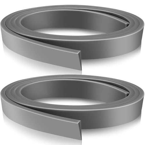Lot de 2 rouleaux de 94 cm de bas de porte tempête en silicone en forme de Y pour balayer les portes de porte en aluminium, gris