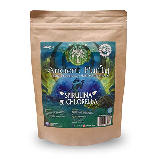 Spiruline et chlorelle en poudre 300g idéale pour vos smoothies du matin
