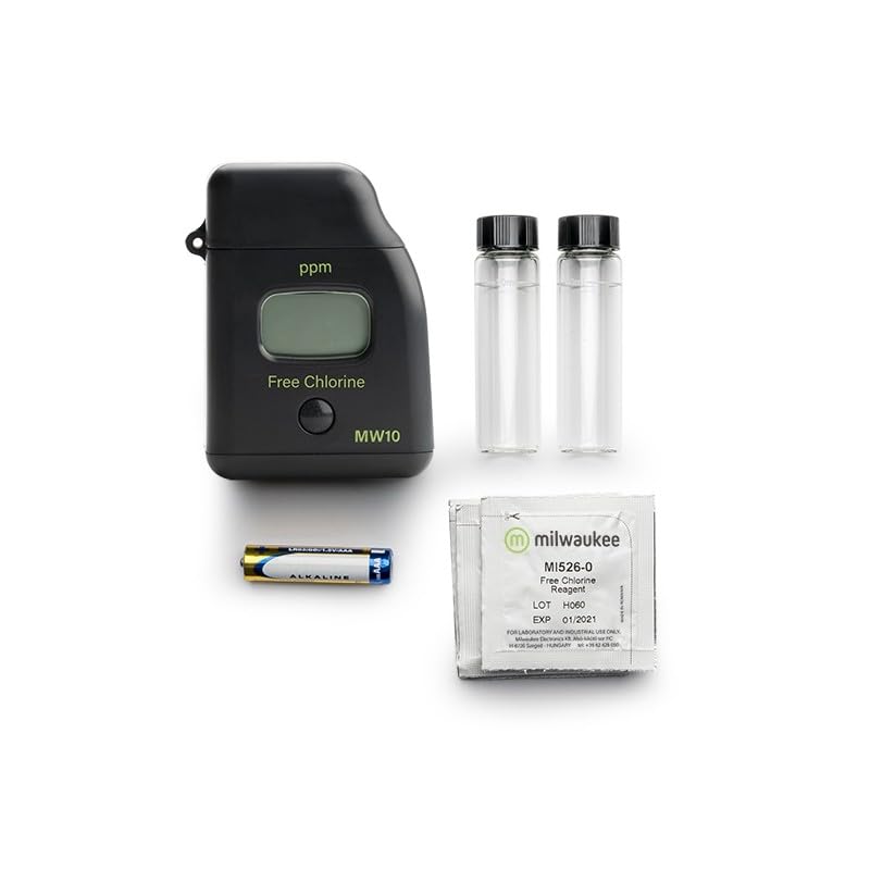 KIT Fotómetro cloro libre + Pack 100 test reactivo cloro libre en polvo