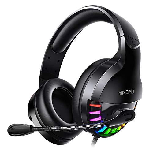 Homyl Gaming Headset Headphones Microphone for PC Laptop Tablet Smart Phone - Black A