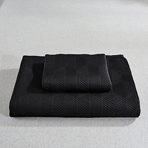 Ruizixin Home Collection Queen Reversible Bedspreads Soft Quilt Set Lightweight Coverlet Quilted Comforter/Microfiber Bedcover For All Season-3 Piece(1Quilt, 2 Pillow Sham) (Black, King) #TOP5