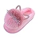 Pantoufles pour enfant garçon 33 - Chaussons d'hiver en peluche - Doublure chaude - Chaussons pour fille - Cartoon chat - Intérieur et extérieur, Rose, 27