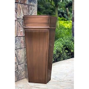 Hpottertallplanterlargecopperflowerpotoutdoorindoorpatio Urban Country Home Decor H potter tall planter large copper flower pot outdoor indoor patio urban country home decor