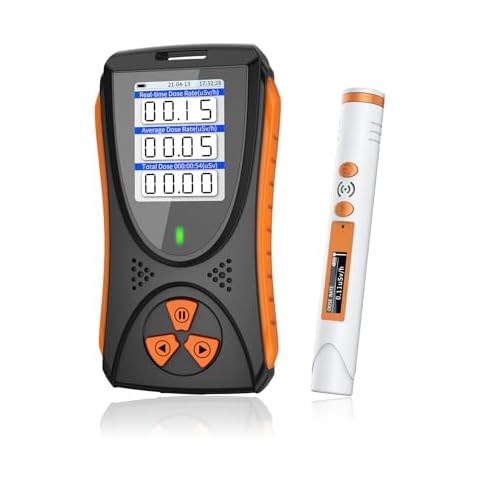 Geiger Counter Nuclear Radiation Detector,CHNADKS Upgrated Monitor Dosimeter,Rechargeable Beta Gamma X-ray Portable Handheld Radiation Monitor with LCD Display Cover